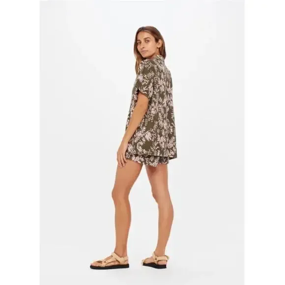 THE UPSIDE NWT Evereve Cocos Stella Collared Terry Cloth Shirt // L - Picture 5 of 15